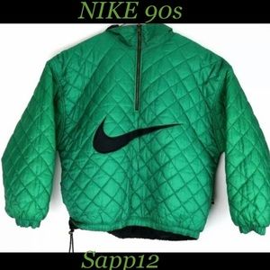 NIKE🟢VINTAGE 90s REVERSIBLE  LOGO SWOOSH JACKET